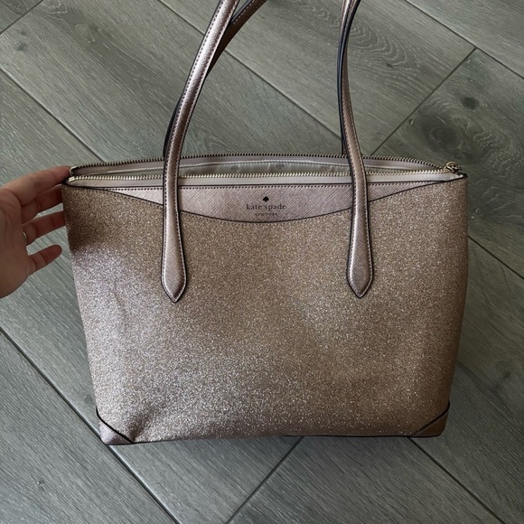 kate spade Handbags - Kate Spade Rosegold sparkle purse